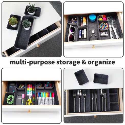 Welaxy storage & organize Welaxy Drawer organizers bins trays catchall tray gift idea 8-piece rectangular